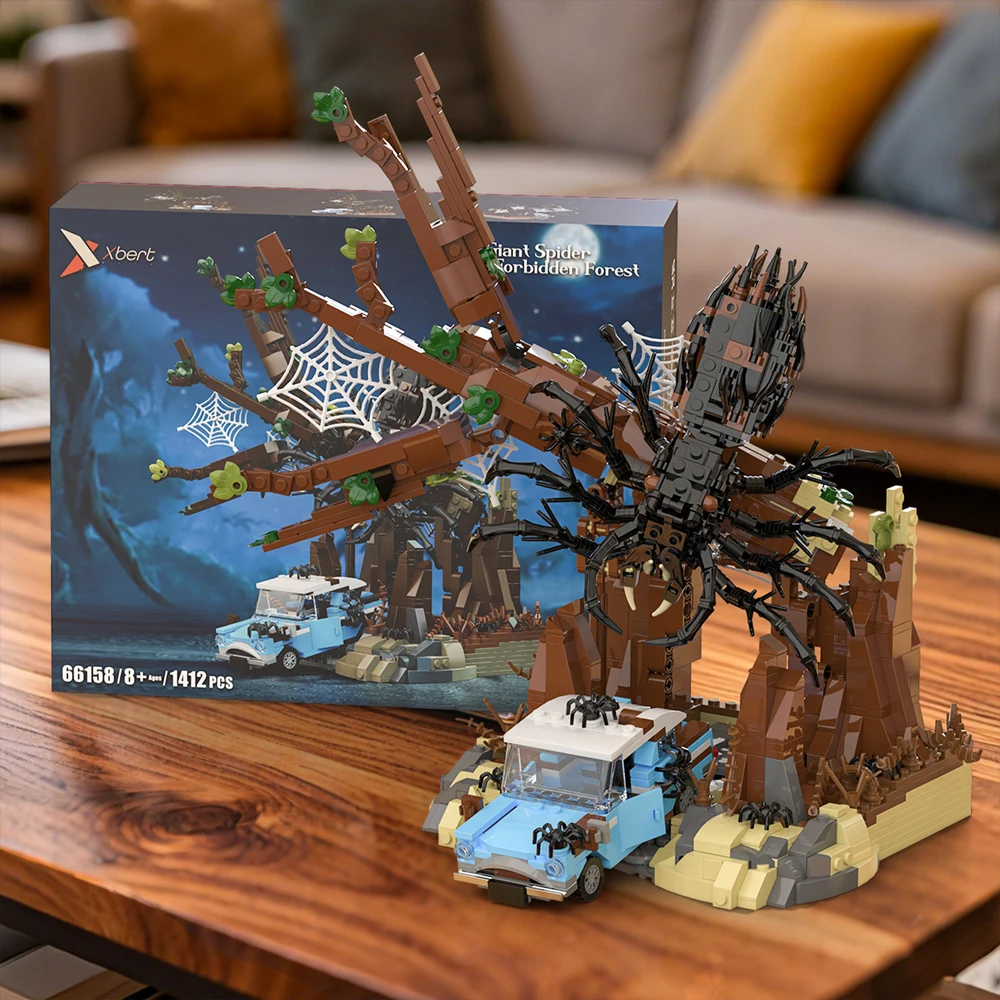 1412pcs MOC Scenario Achtogige Giant Spider Lair Escape Bouwstenen Bricks Model DIY Speelgoed voor Kinderen Verjaardagscadeau set