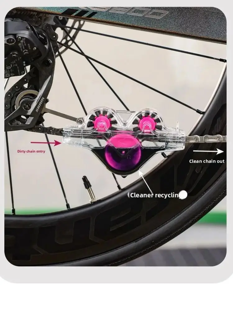 AliExpress NONE Fast Cleaning Motorcycle Chain Washer Convenient Road Bicycle Chain Cleaner Original Frog Design Motor Chain Washer Set