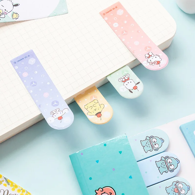 75pcs Sanrio Hello Kitty Sticky Cute Anime Memo Pad Sticky Notes Office Supply Stationery Index N-time Sticky Home Holiday Gift