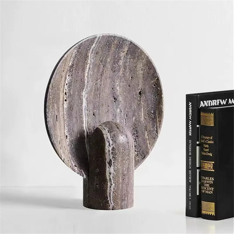 Creative Cave Stone Table Lamp living room brown wabi sabi resin lighting minimalist luxury desk lamp bedroom beside lamp