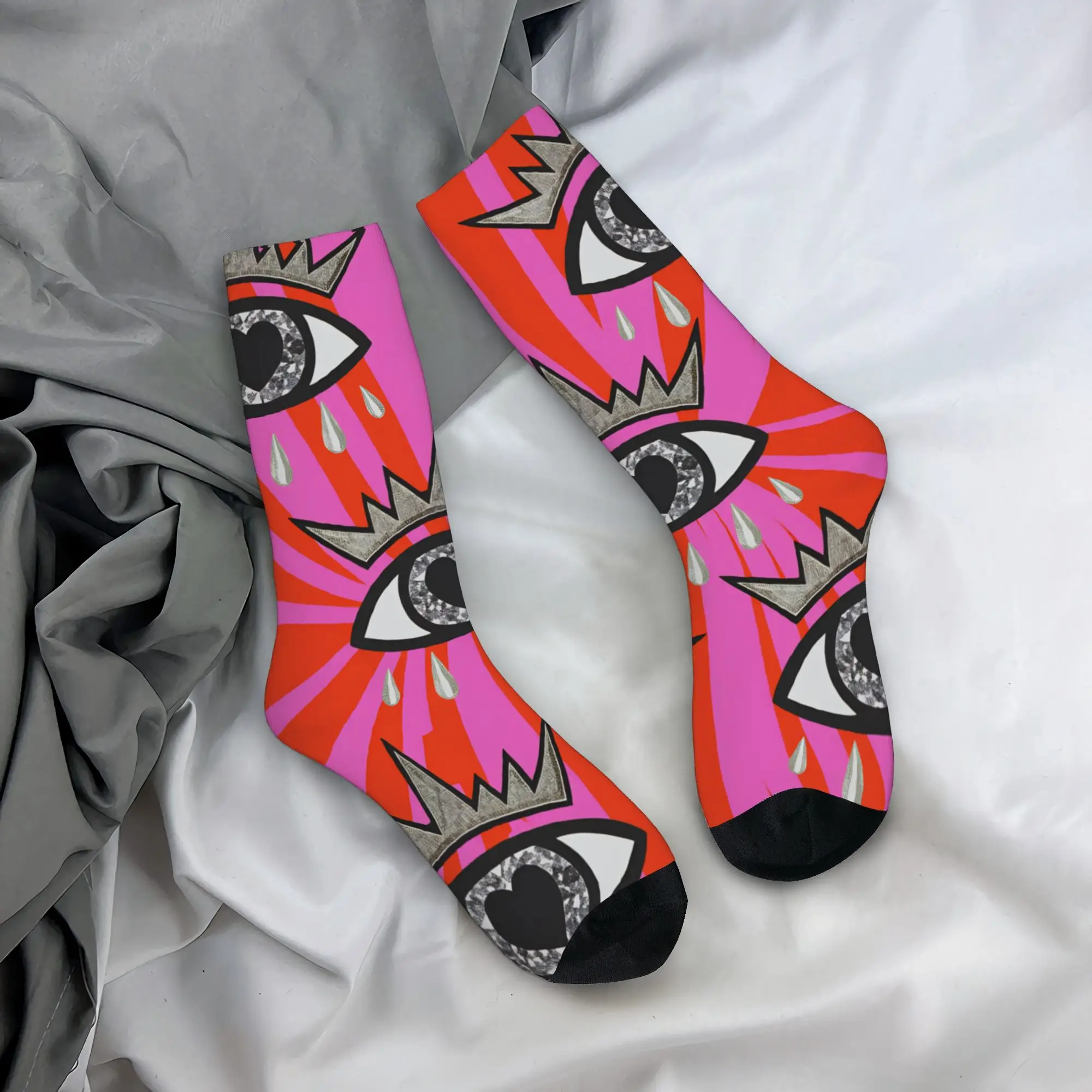 

Eye Pattern Socks Anti Sweat Stockings Men Breathable Running Socks Autumn Funny Custom Socks