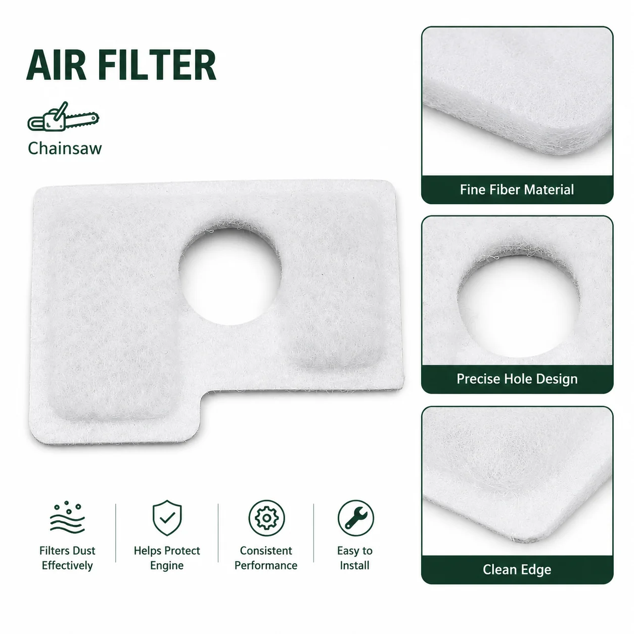 25Pcs 2-Layer Air Filter For Stihl MS180 MS170 018 017 MS180C Chainsaw Replaces 11301240800 3074501 WYA-71 Replacement Parts Kit