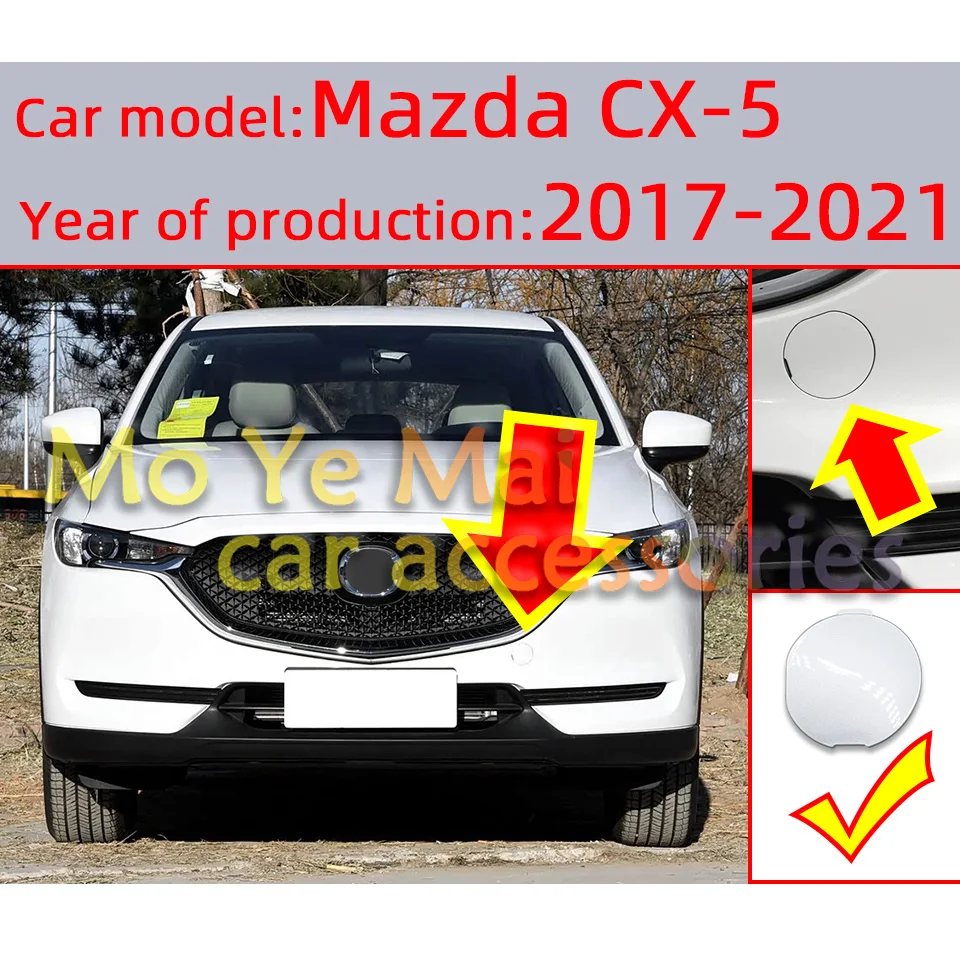 For 2017 2018 2019 2020 Mazda CX5 CX-5 KE Front Rear Bumper Towing Hook Cover Cap Tow Hook Trailer Lid Trim Traction Shell