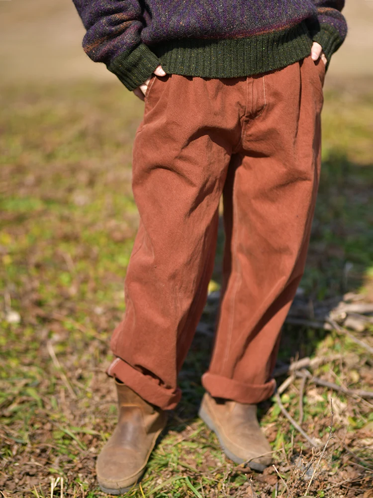 

Удобные повседневные брюки оригинального дизайна Left Bank Mystical France из хлопка с завышенной талией, прямые, длинные