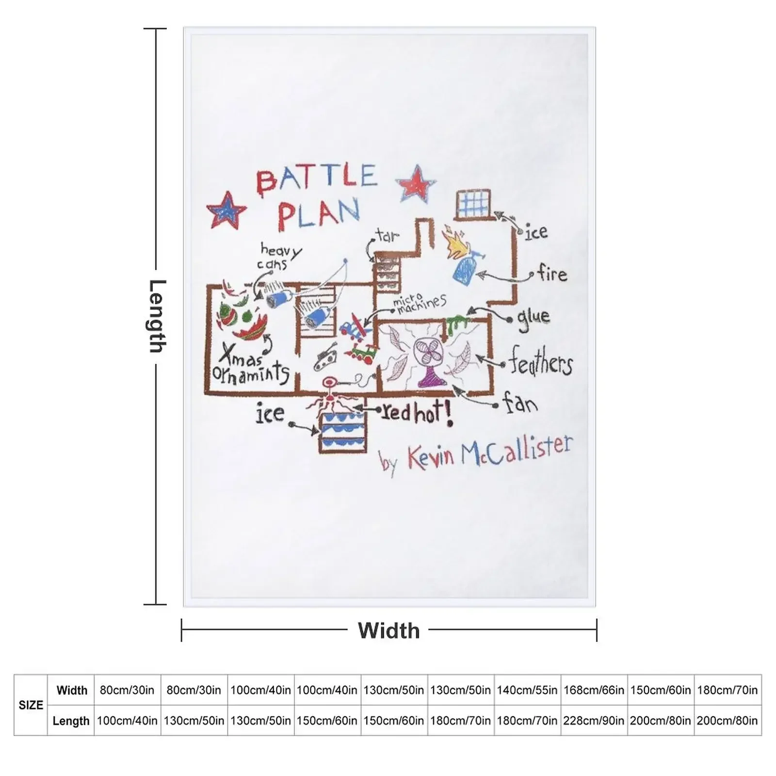Home Alone Kevin's Battle Plan Throw Blanket Polar Bed linens Beautifuls Luxury Thicken Blankets