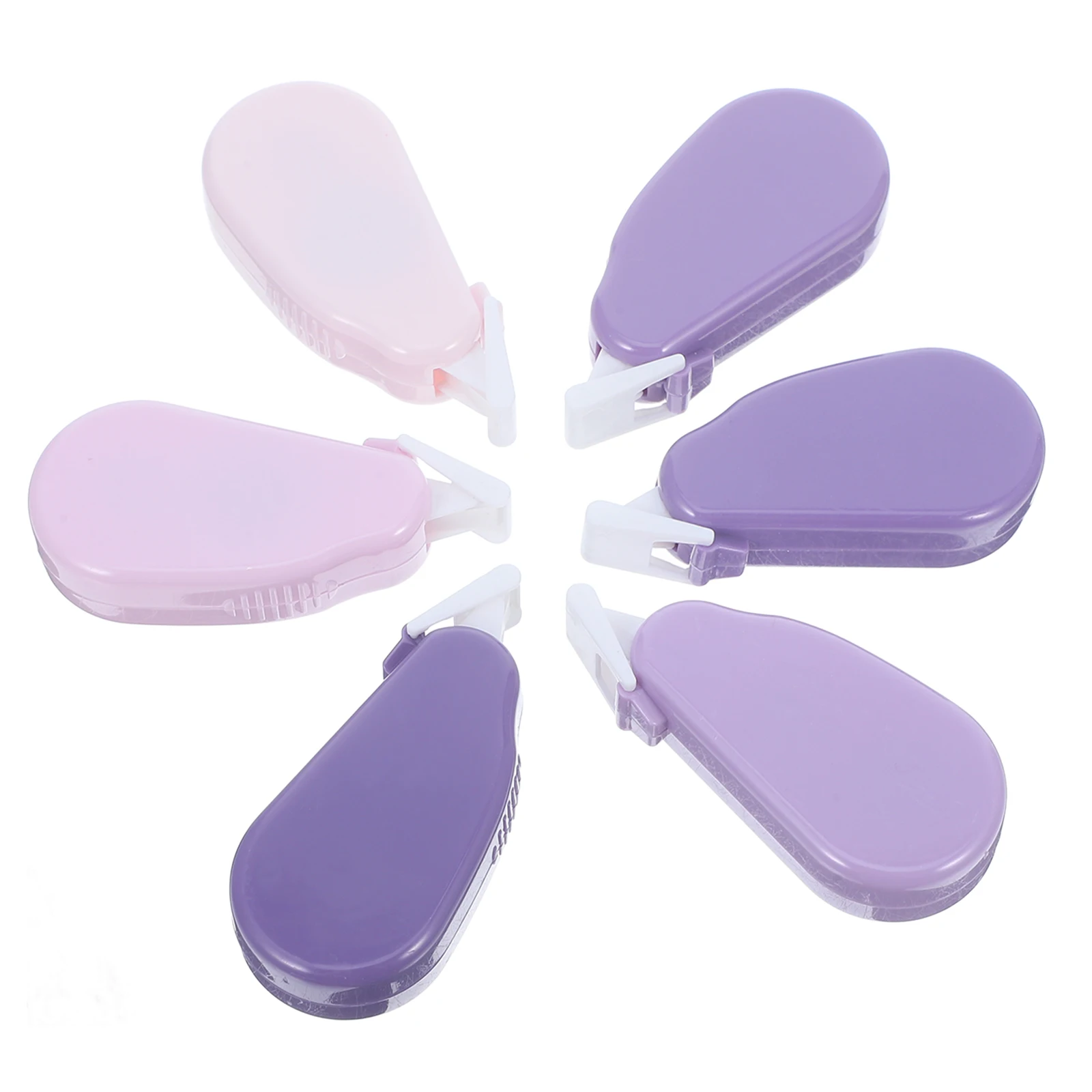 6pcs Tape Purple Student Stationery Small Size Lightweight Portable Classroom Stationery Rewriting Useful Eraser