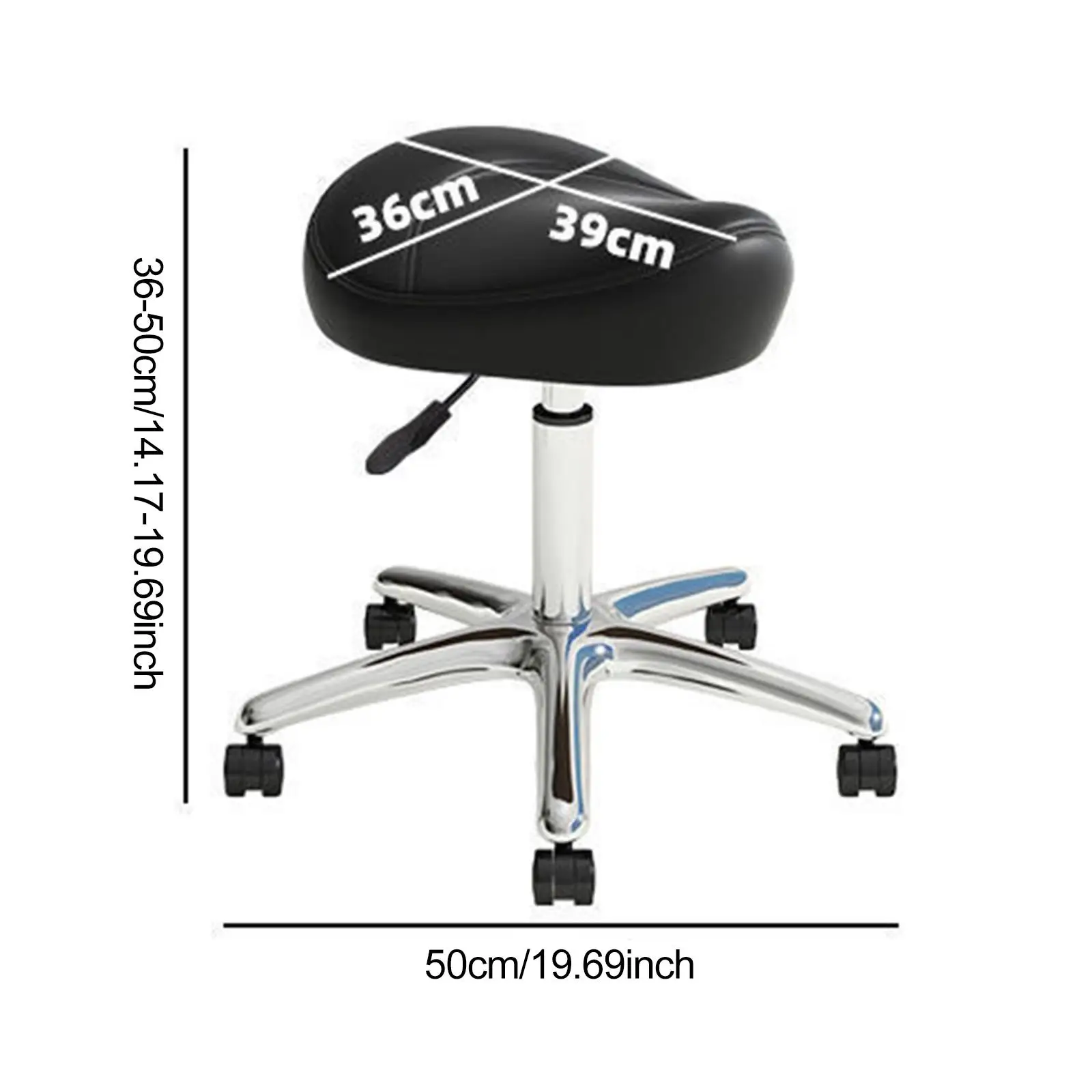 سرج البراز مريح مستقر مسمار الجمال بكرة كرسي العمل متعدد الأغراض بولي Leather الجلود لمختبر تدليك سبا مانيكير صالون الحلاقة