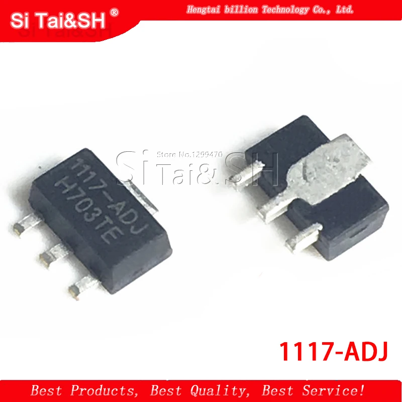 20 piezas, 1117-ADJ, SOT89, AMS1117-ADJ