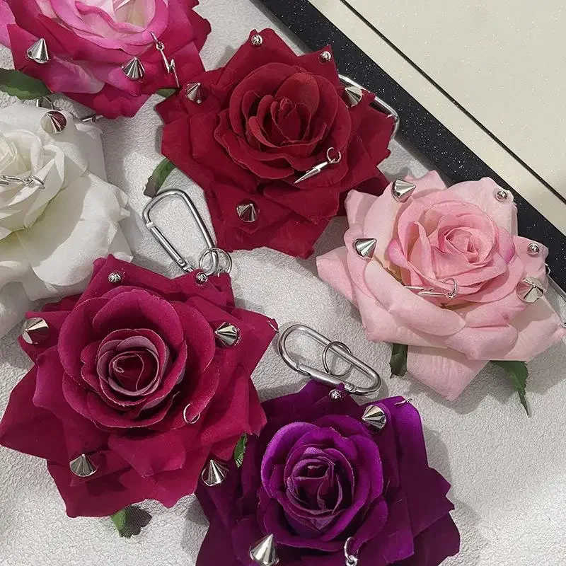 

Exquisite Rose Keychain Creative Simulation Flower Bag Pendant Fashion Backpack Decoration Accessories Gifts
