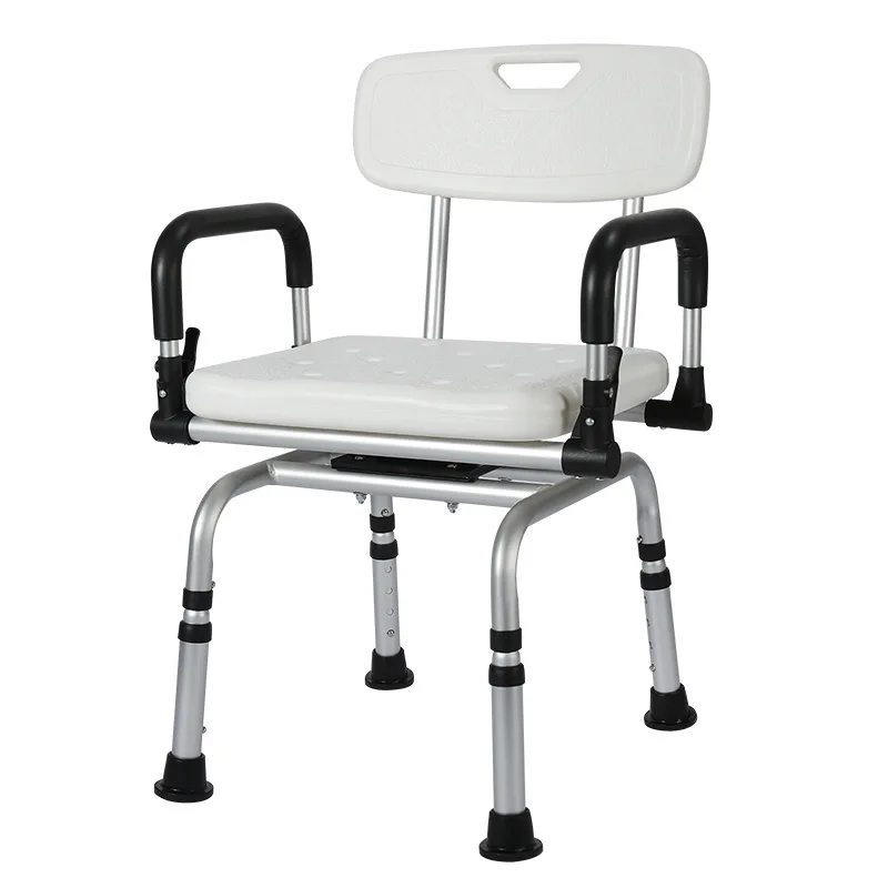 

Adjustable Waterproof Rotating 360 Degrees Swivel Shower Chair Aluminum Alloy Bath Chair