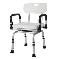 Adjustable Waterproof Rotating 360 Degrees Swivel Shower Chair Aluminum Alloy Bath Chair
