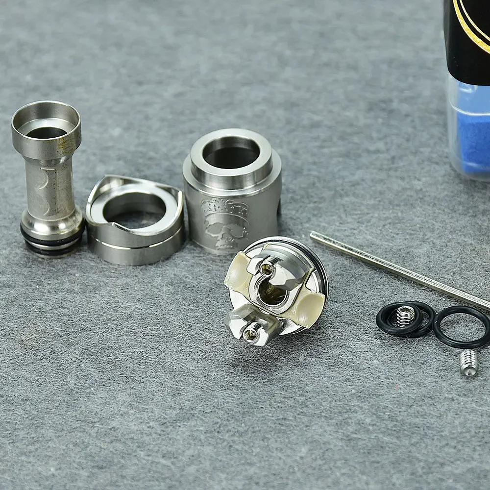 Wolfcoolvape Monarchy Mobb Mv Inverted Skull Rba vape RBA สะพาน vape Billet/BB/Boro ถัง 4 PCS Air Pin 1.0/1.5/2.5/3.5 มม.