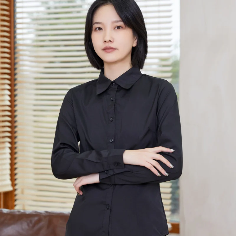 

Long Sleeve Shirts Womens Chiffon Ruffled Slim Fit Turn Down Collar French Elegant Feminine Youthful Spring Office Clothing