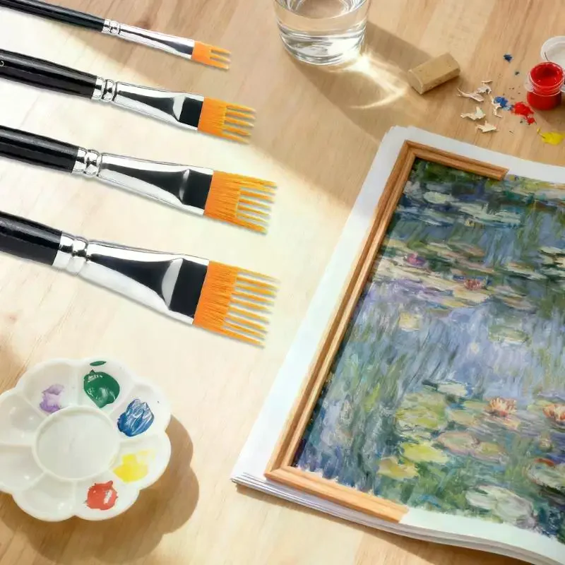 1/4Pcs Watercolor Brushes - Available In Multiple Sizes For Artists' Variety Of Painting Techniques Drawing Accessories
