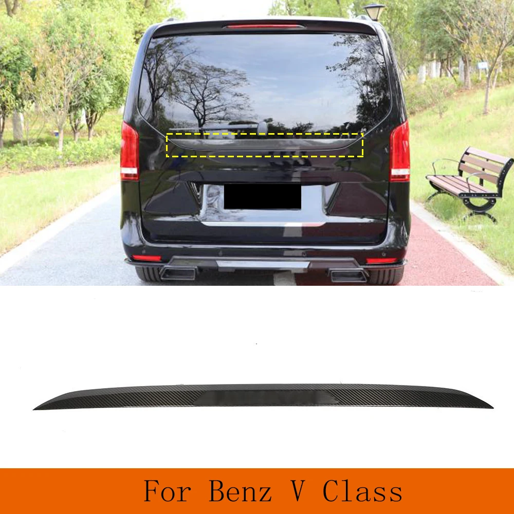 Car Rear Middle Spoiler Wing For Mercedes-Benz V Class W447 V250 V220 2018 2019 Rear Trunk Boot Lip Window Spoiler Dry Carbon