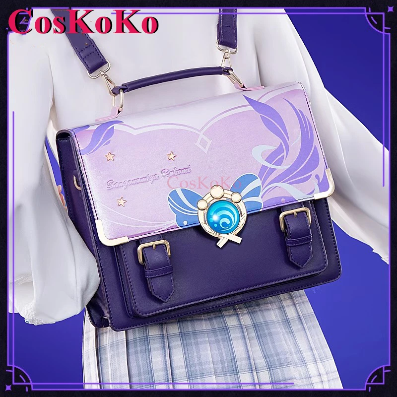 CosKoKo Sangonomiya Kokomi Cosplay Genshin Impact Theme Impression Pack Preppy Commuter Backpack Messenger Bag Fashion Itabag