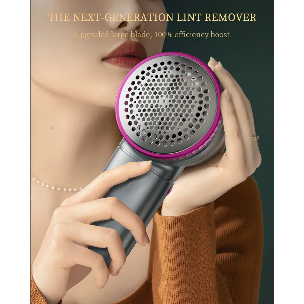 coldSky Lint Remover Sweater Shaver with Digital Display 3 Speed Lint Shaver 6-Leaf Blades Lint Remover for Clothes Sofa Bedding