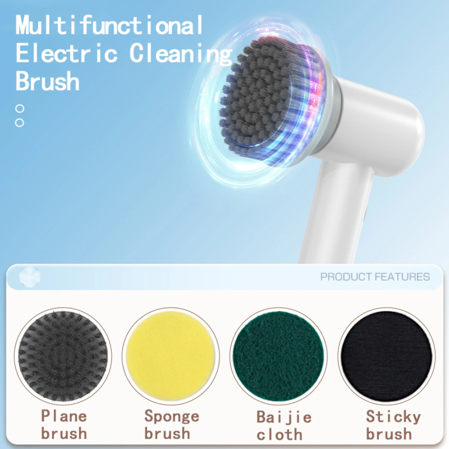 

Versatile and Powerful Wireless Household Cleaning Brush - Efficient Multifunctional Tool for Household Cleaning - Waterproof Ha