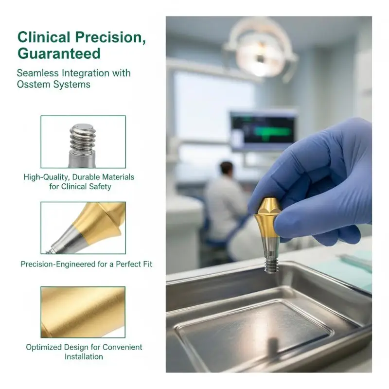 Dental-Komposit-Winkelabutment als Implantat-Ersatz, 1 Set, Titanlegierung, biokompatibel, passend für OSSTEM Dental Clinic – Detail 13