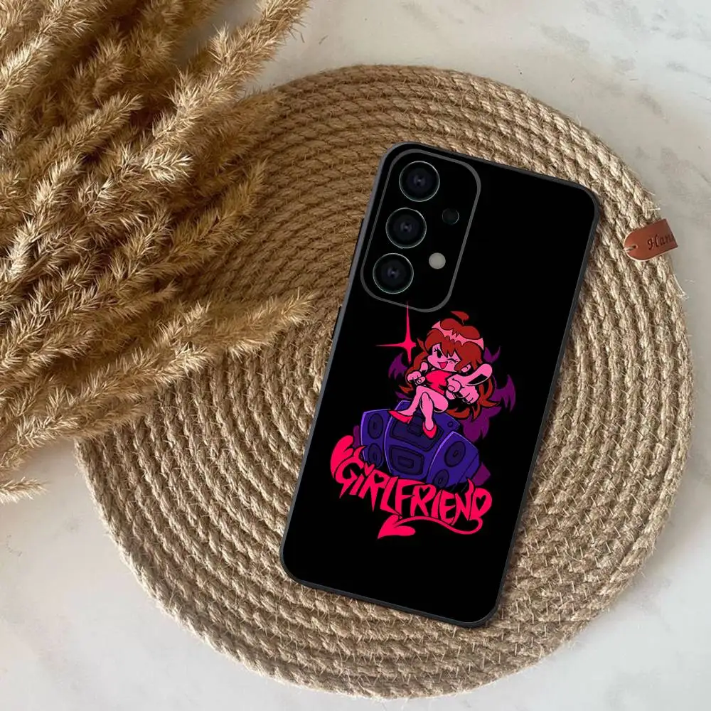 حافظة هاتف Game F-Friday Night Funkin لهاتف سامسونج S25، S24، S21، S22، S23، S30، Ultra، S20، Plus، Fe، Lite، Note، 10,9,5G غطاء أسود