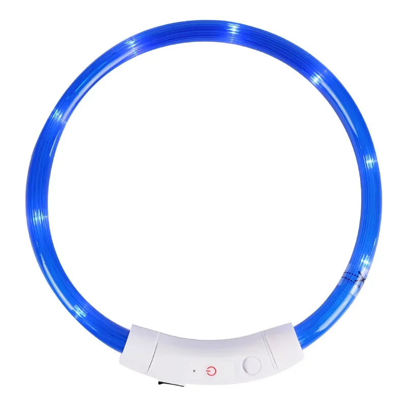 LED luminous collar, night charging anti-lost pet collar, safe night running shiny dog collar