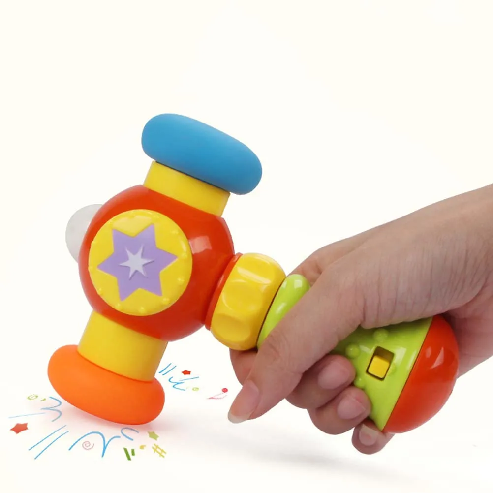 Light Musical Baby Hammer Infant Toddler Knock Pound Shake Exploration Developing Sensory 12 to 18 Months Random Color