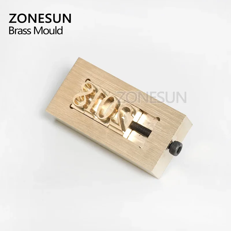 Zonesun logotipo personalizado metal bronze marca molde de ferro para madeira design de carimbo de couro bolo pão clichê molde aquecimento