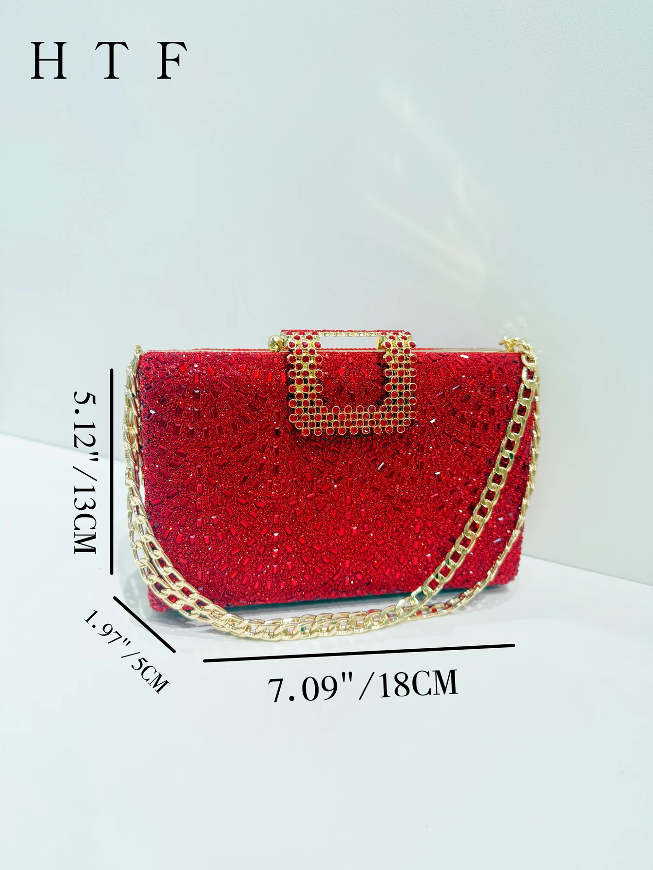 Fashion Diamond Evening Bag Buckle Luxury Handbag Design Women's Shoulder Bag Wedding Party Handbag