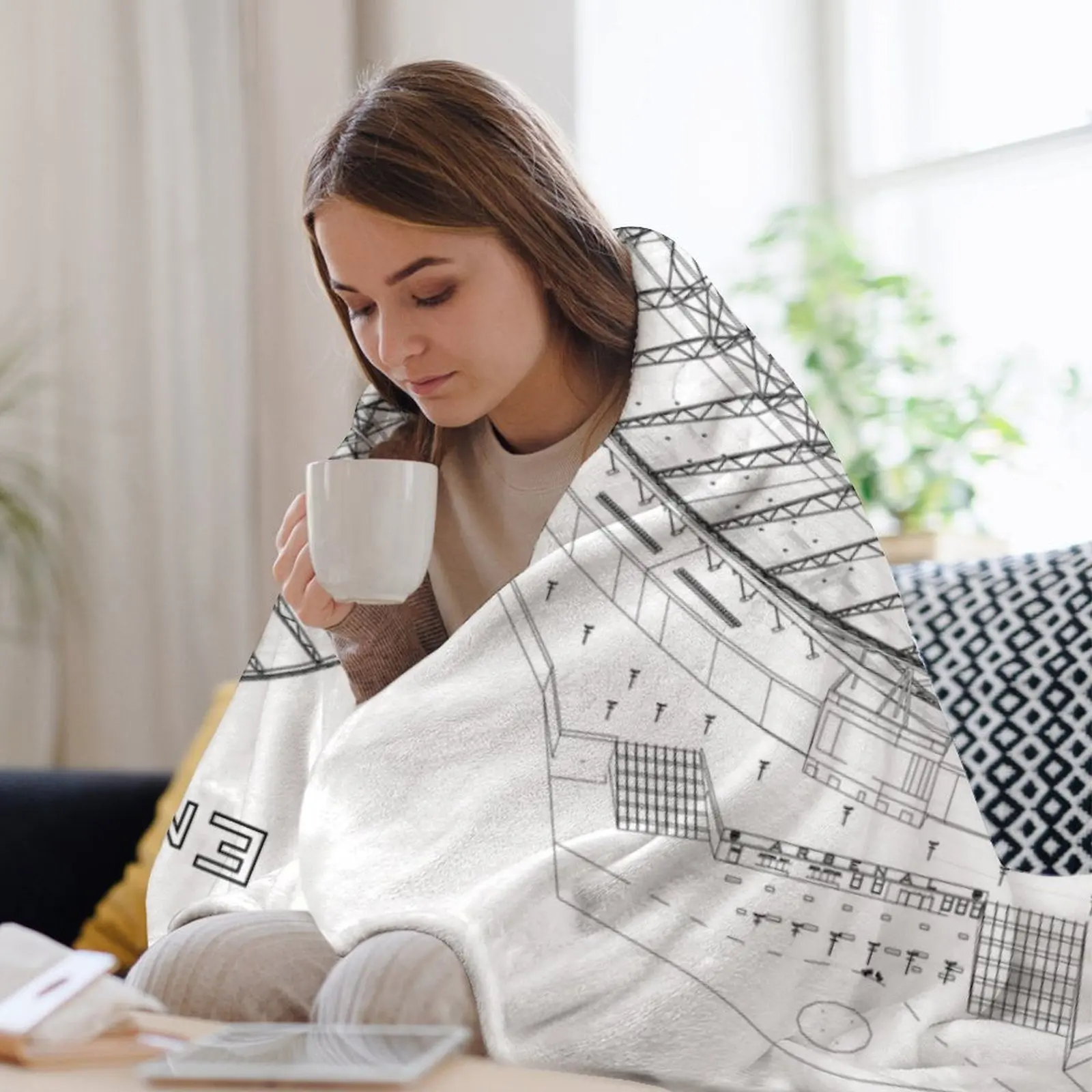 ملعب الإمارات منزل ارسنال رمي بطانية للأريكة الزخرفية للطفل لطيف منقوشة أريكة لحاف البطانيات