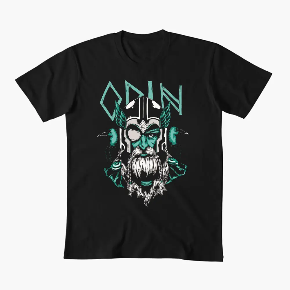 

Odin 0414 Nordic Gift T-Shirt Viking Runes Norse Myths Graphic clothes 100% cotton All size tops S-6XL