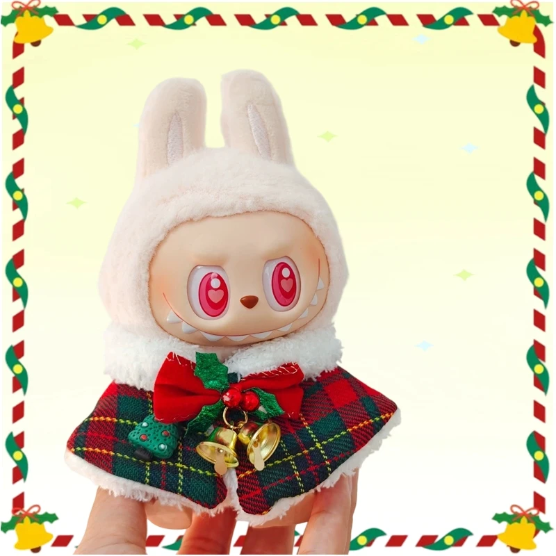

17cm Cute Mini Plush Doll'S Clothes Outfit Accessories For Korea Kpop Exo Labubu Idol Dolls Christmas Knitted Sweater Kid Gift
