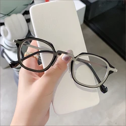 2022 Clear Myopia Glasses for Men Anti Blue Light Computer Glasses Women Retro Square Frame Short Sighted Eyeglasses 0 To -600