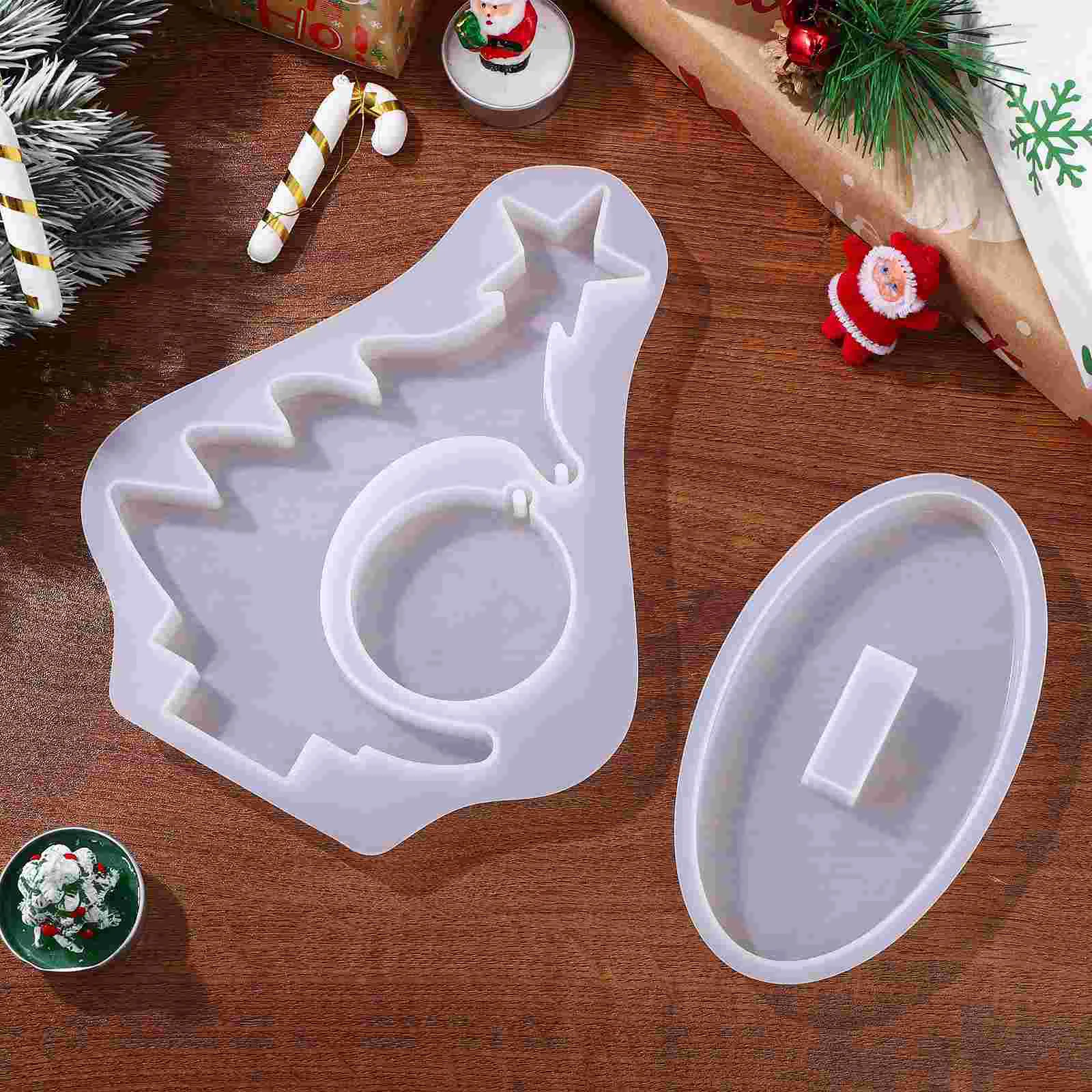 Molde de exibição de árvore de natal, formas de silicone, mesa de plantas falsas, epóxi, faça você mesmo, inflável