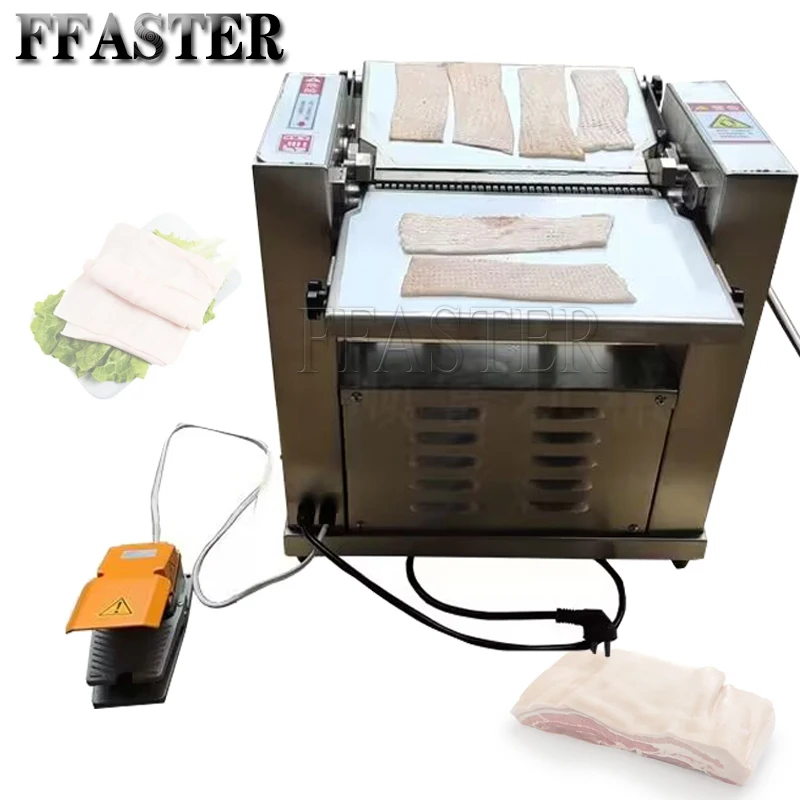 

Pork Rind Meat Skinner Slicer Lamb Pig Beef Skin Fat Removing Slice Peel Remove Peeler Cutting Machine For Sale