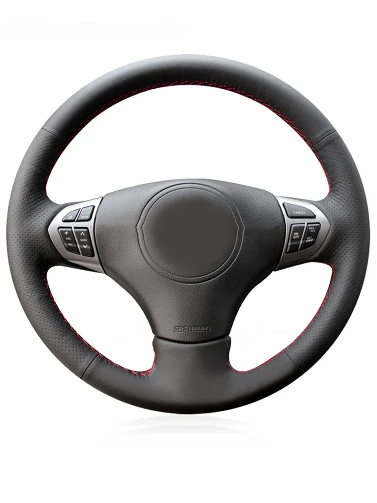 Black Artificial Leather Trim Protection Car Steering Wheel Cover For Suzuki Grand Vitara 2007 2008 2009 2010 2011 2012 2013