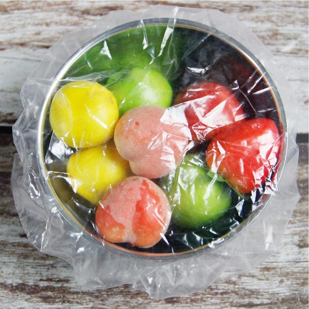 100Pcs Reusable Food Keep Fresh Storage Covers Elastic Clear Bowl Covers Dish Plastic Covers for Family Outdoor Picnic