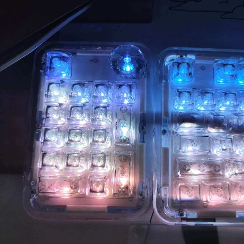 

Firstblood/B18 Mechanical Keyboard Custom Tri-mode Wireless Bluetooth 2.4G Transparent Hot-swap RGB Gasket Mute Portable Teclado