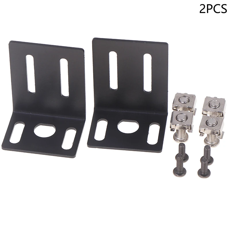 New 1 Set Metal 1U Rack Mount Ear Mounting Jointing With Screw Cap For Frame Box High Qulaity Wireless System Receiver Host