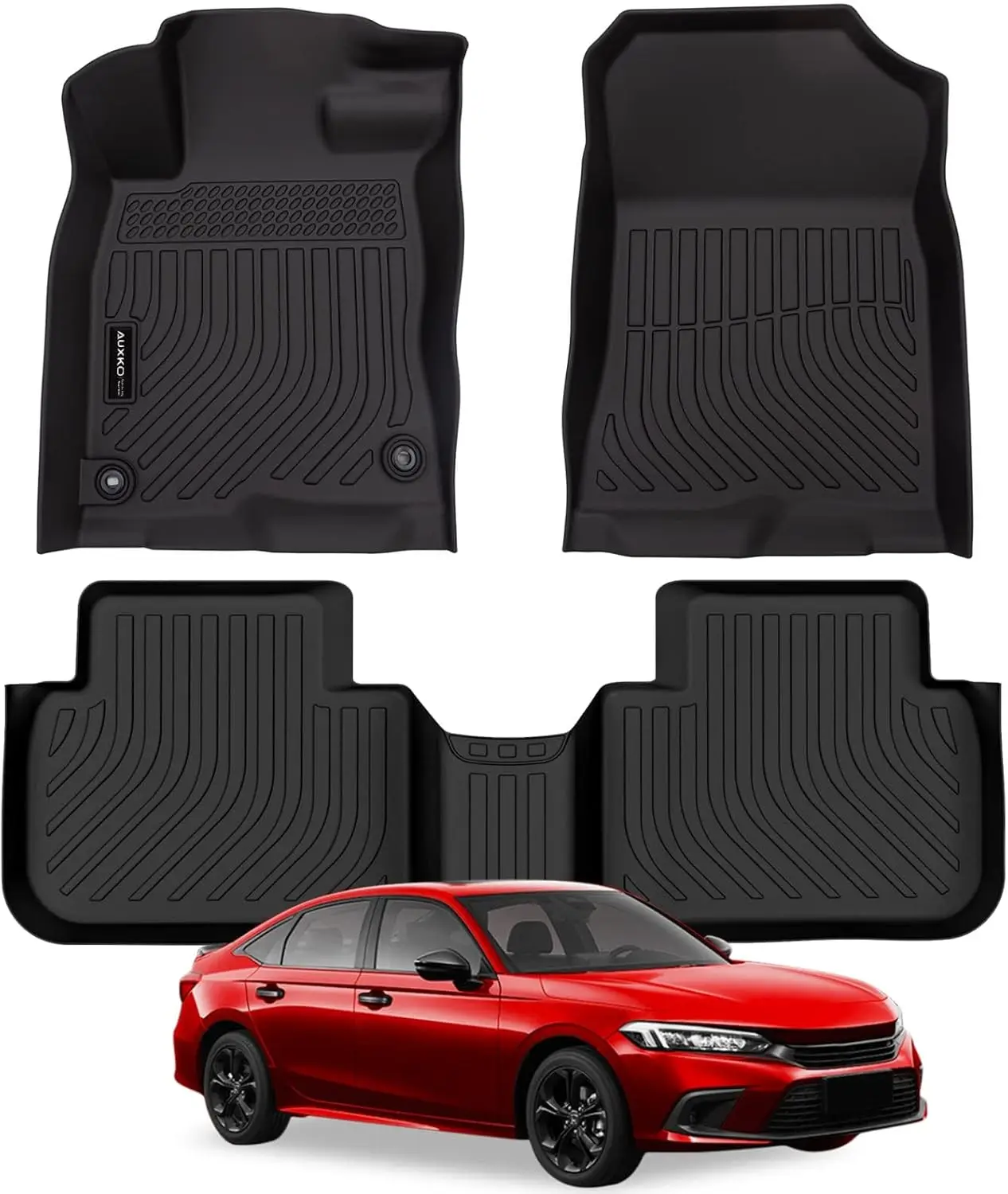 

All Weather Floor Mats Fits for Honda Civic 2022-2025(All Trim Include Sport) Sedan Hatchback Si (Include 2nd Row with USB Port)