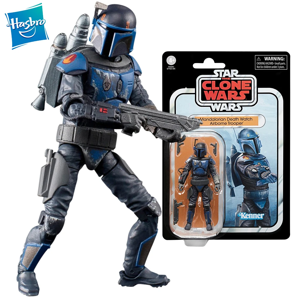 

In-Stock Hasbro Star Wars The Vintage Collection Mandalorian Death Watch Airborne Trooper Anime Figure Action Figure Model Toys