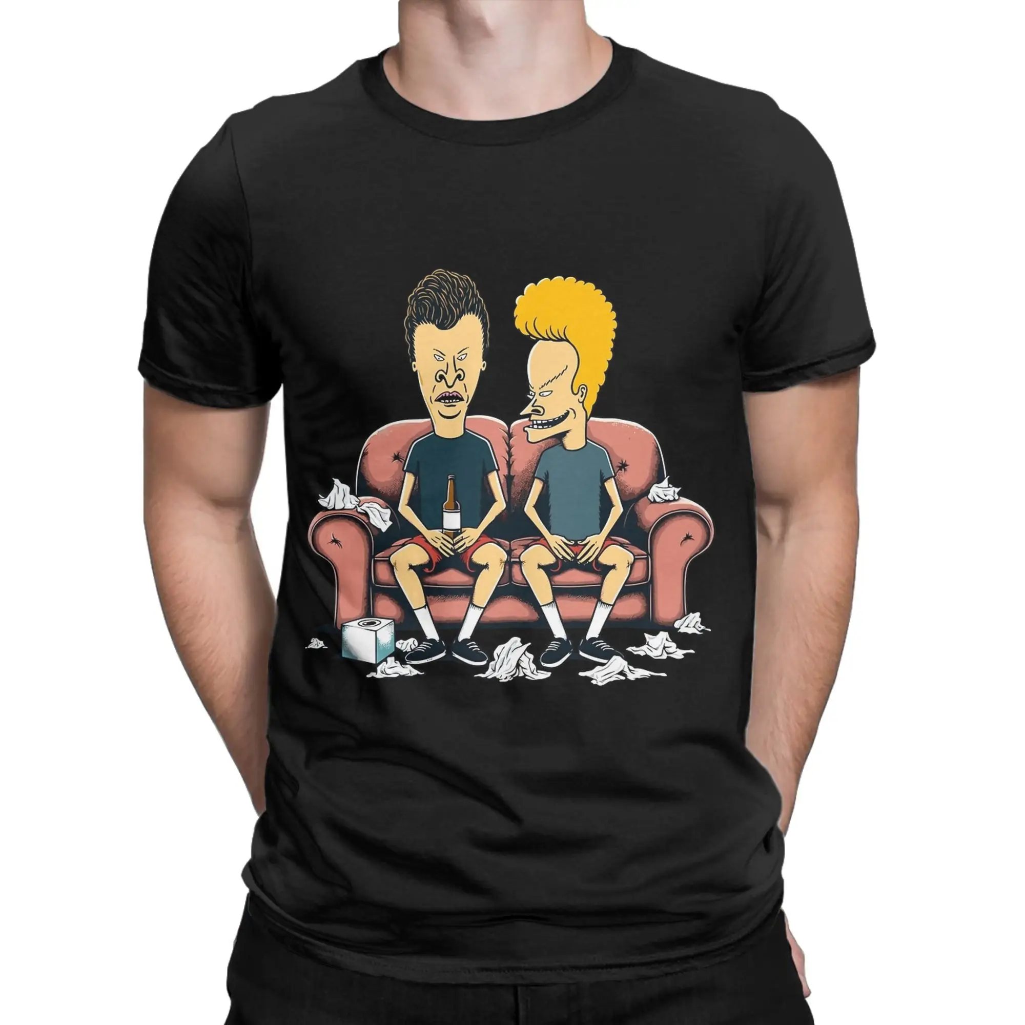 Beavis and Butt Head  T Shirt Summer  100% Cotton T Shirts For Man Leisure Casual Tshirt Short Sleeve Vintage Tees