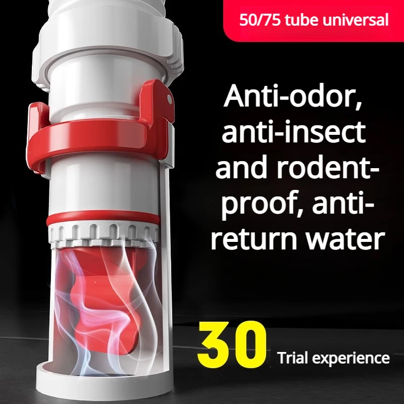 

sealing ring for drain pipes Kitchen and bathroom pipe leak prevention Deodorizing Sealing tools for outer diameter 50mm 75mm