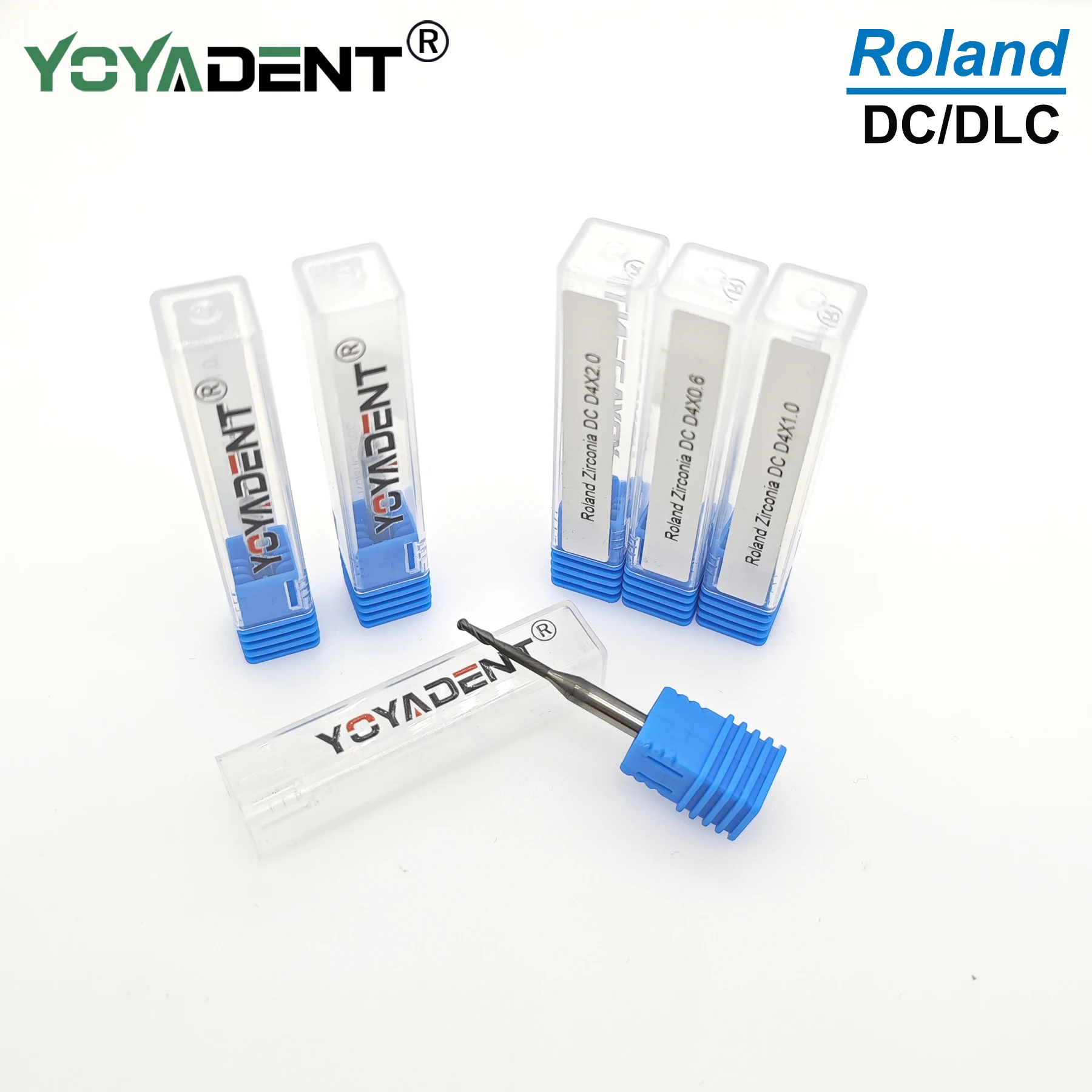Roland DC/DLC Dental Milling Burs Cutters for Zirconia PMMA Disc Roland CADCAM Milling Machine Dental Laboratory