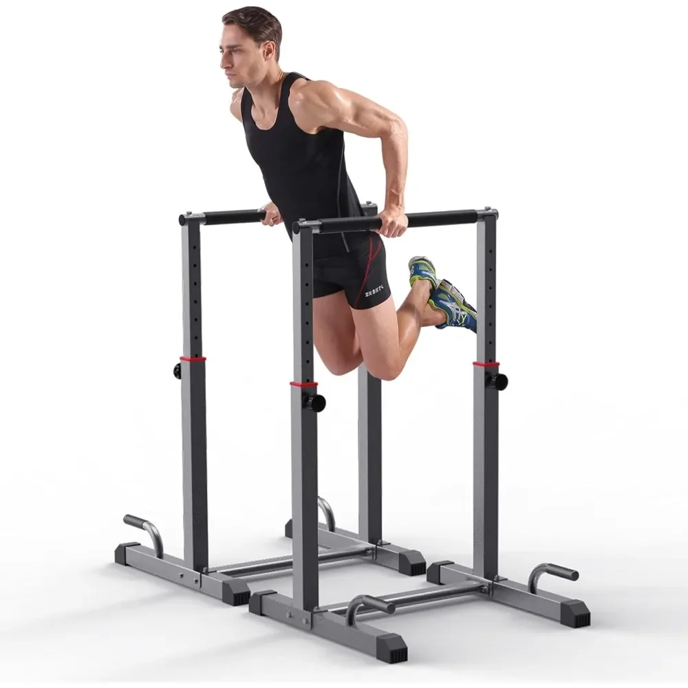 

Dip Bar Station Set, 9 Level Adjustable, 1200lbs Heave Duty for Full Body Workout Fitness,Functional Parallettes Bars