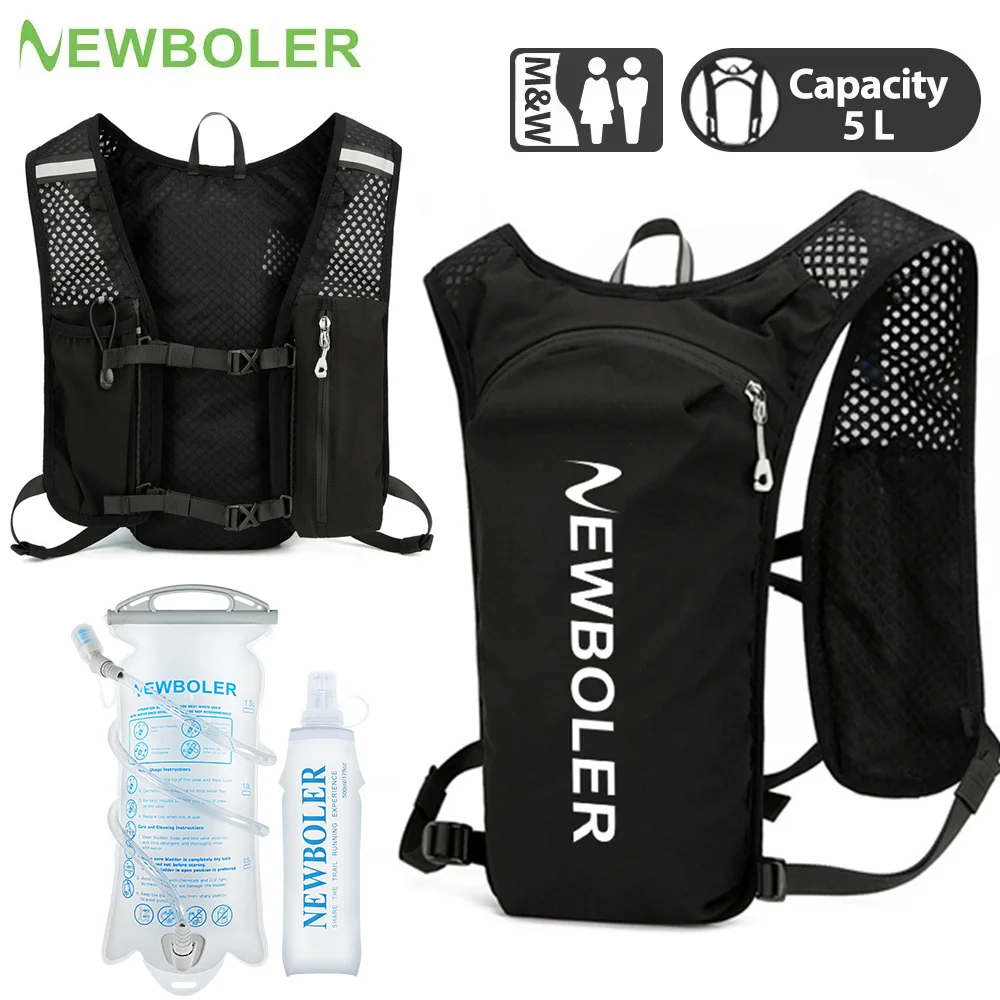 Gilet idrico traspirante da 5 litri Zaini da trail running Zaino da ciclismo leggero da jogging per maratona Borsa da arrampicata per bici da equitazione