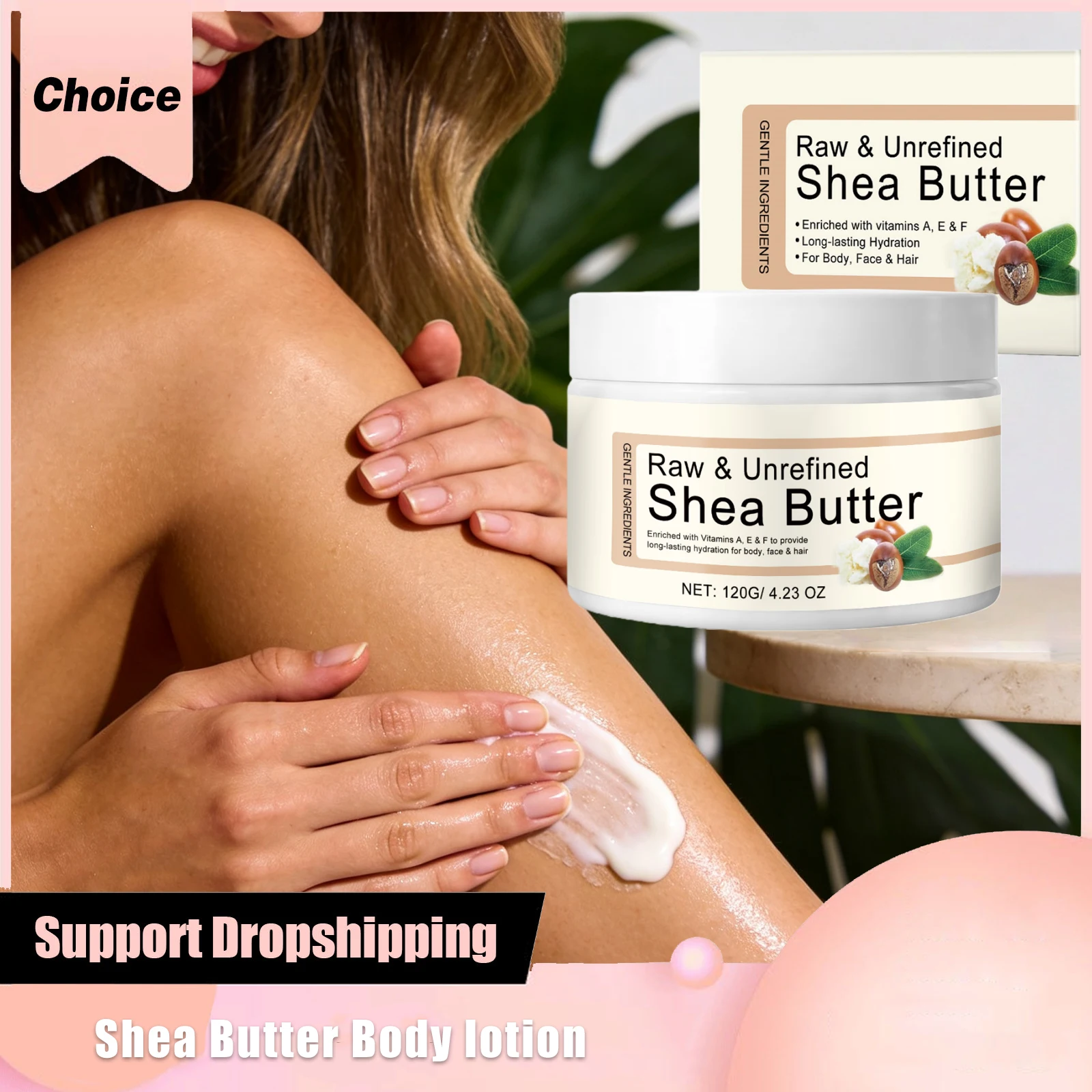 Shea Butter Antioxidant Body Lotion Soothing Dry Skin Cuticle Repair Anti-Dryness Skin Nourishment Deep Moisturizing Skin Cream