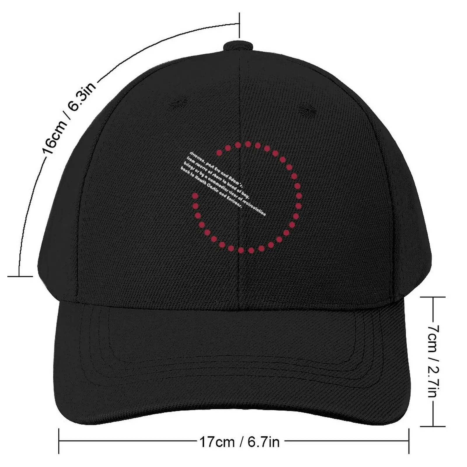 James Joyce - Recirculation - Finnegans Wake Baseball Cap Thermal Visor funny hat Hat Beach Women's 2024 Men's