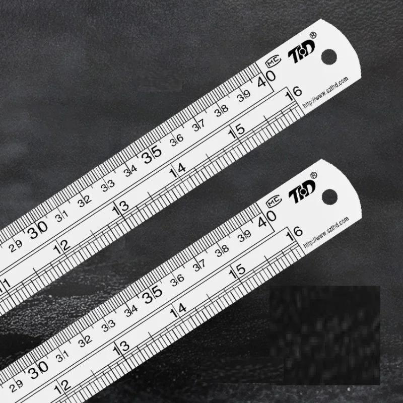 Double Side Stainless Steel Straight Ruler Metric Rule Precision Measuring Tool 15cm/6 inch 30cm/12 inch School Office Supplies