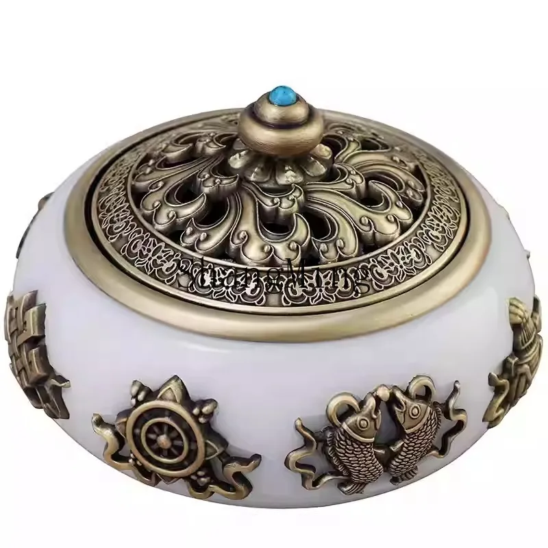 

DSA household offering Buddha smoke supply furnace eight auspicious plates incense burner multi-purpose incense burner ornament