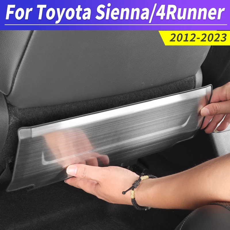 

Для Toyota Sienna XL40, 4Runner N280, 2012-2023, защитная пластина для сиденья из нержавеющей стали, модификация интерьера, аксессуары
